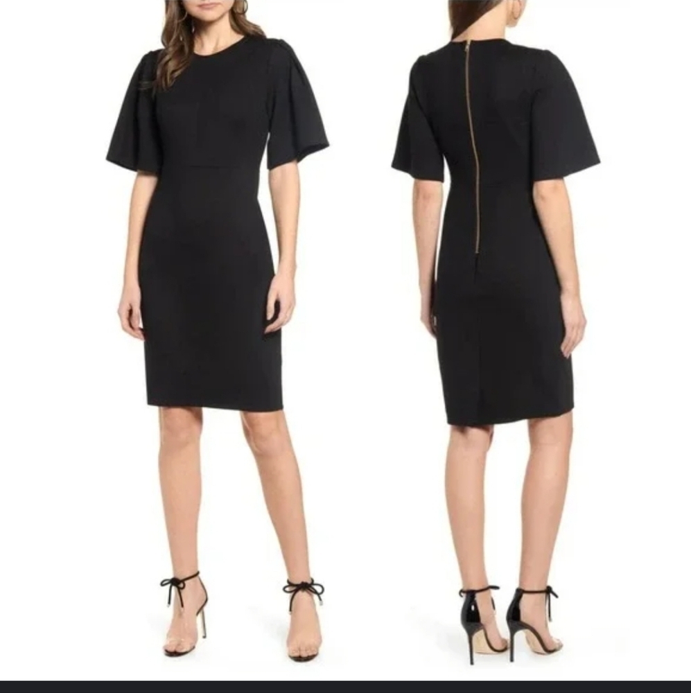 Rachel Parcell Flutter Sleeve Knit Dress NWT Size Medium